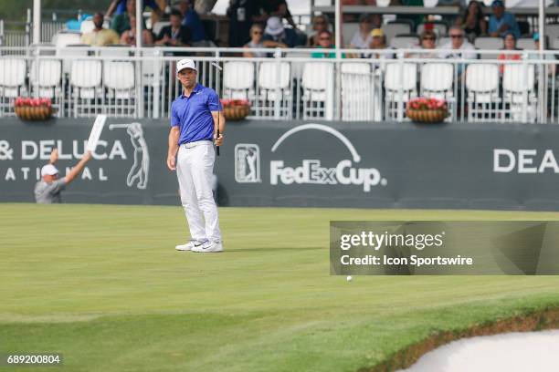 Paul Casey birdies during the third round of the PGA Dean & Deluca Invitational on May 27, 2017 at Colonial Country Club in Fort Worth, TX.