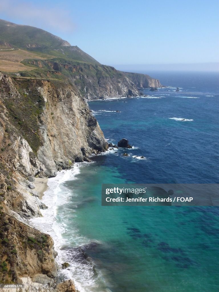 View of cliffs near sea