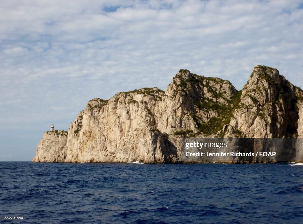 View of sea in Capri, Italy