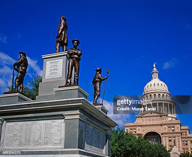 confederate soldiers monument - confederate monument stock pictures, royalty-free photos & images