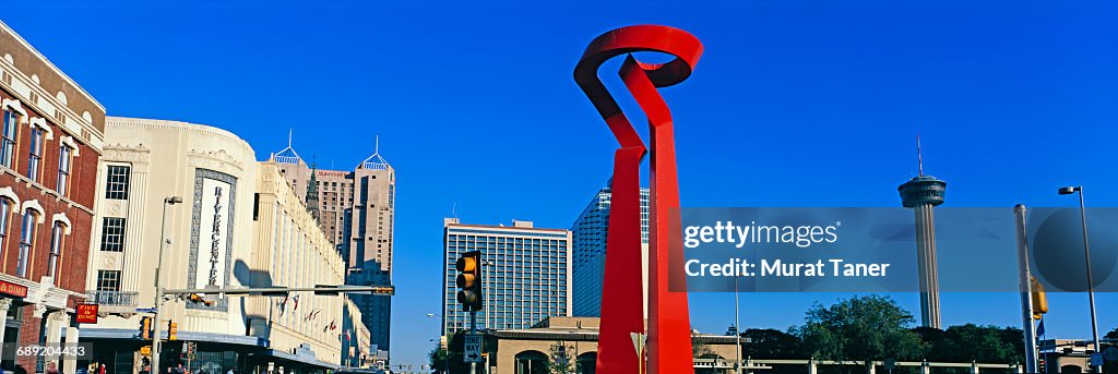 Torch of Friendship and Rivercenter Mall
