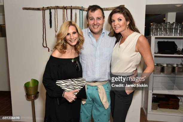 Randi Schatz, Steven Knobel and Nicole Noonan attend AVENUE on the Beach Kicks off Summer 2017 at Calissa on May 27, 2017 in Water Mill, New York.