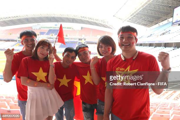 Fans arrive for the FIFA U-20 World Cup Korea Republic 2017 group E match between Honduras and Vietnam at Jeonju World Cup Stadium on May 28, 2017 in...