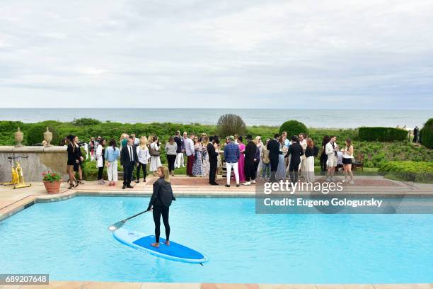 View of atmosphere at the Hamptons Magazine Memorial Day Celebration With Cover Star Hilary Swank Presented by Bespoke Real Estate on May 27, 2017 in...