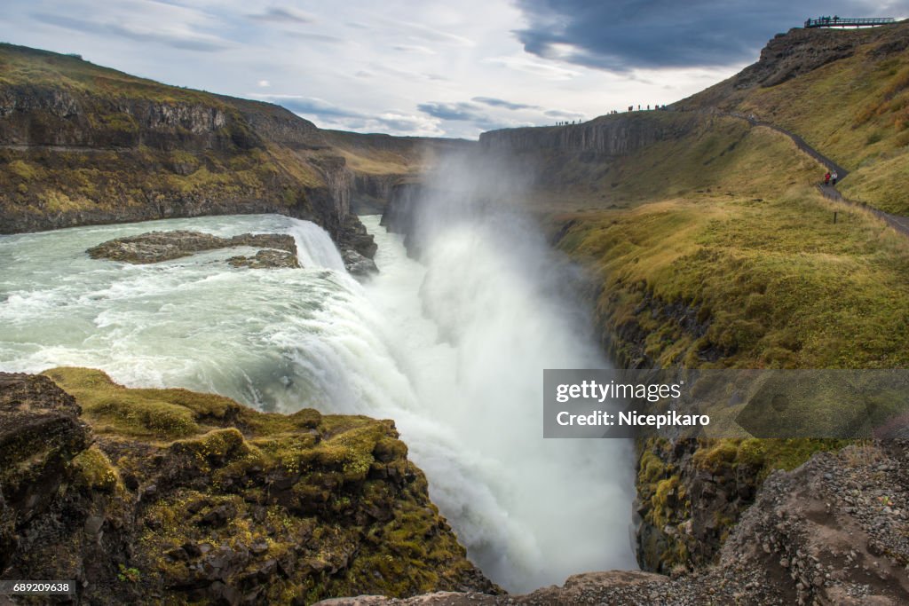 Gullfoss Waterfall in Iceland.