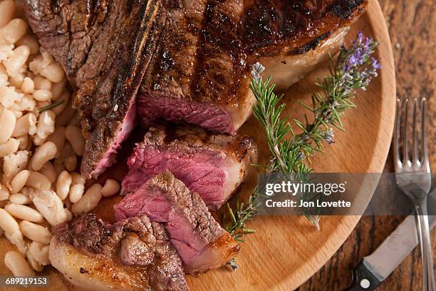 florentine steak -bistecca alla fiorentina - bistecca alla fiorentina stock pictures, royalty-free photos & images