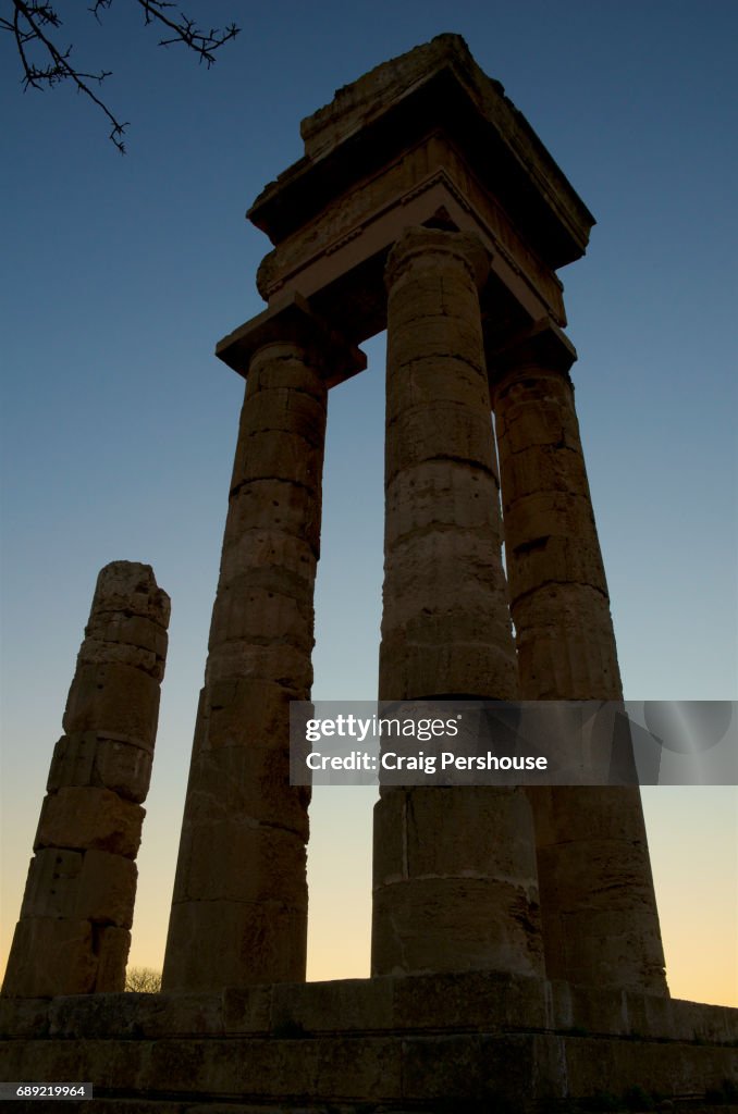 Temple of Pythian Apollo on the Acropolis of Rhodes.