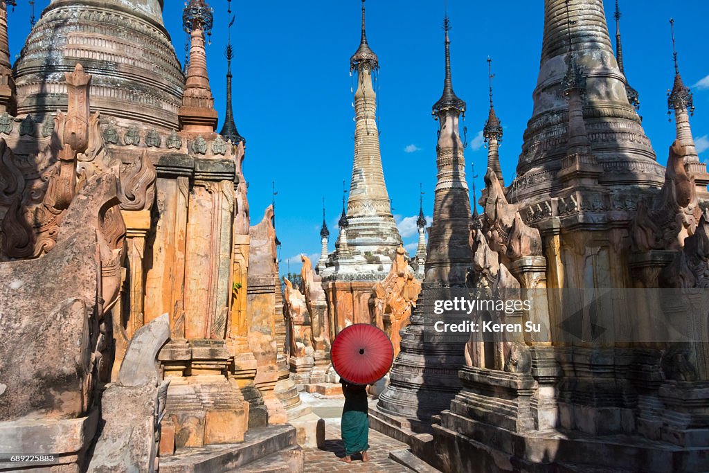 Man at Takhaung Mwetaw Pagoda Complex