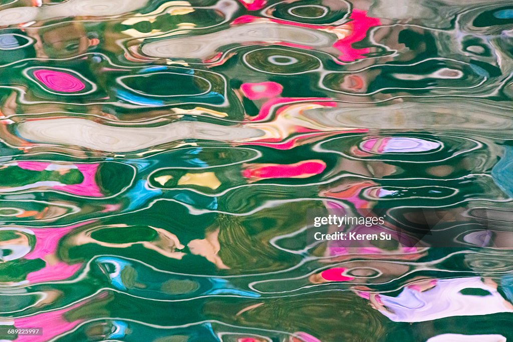 Colorful reflection in the water