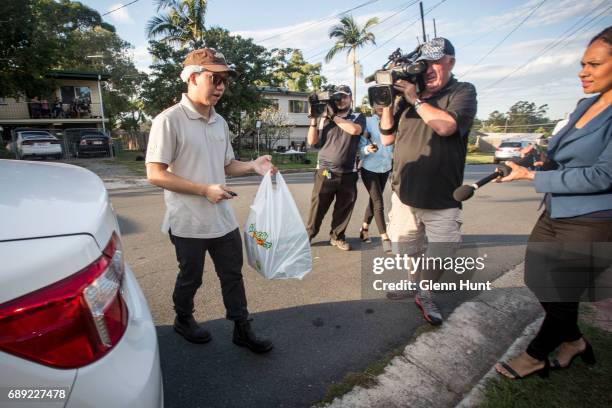 Cakeshop delivery man delivers an order of cakes to Schapelle Corby's mother's house on May 28, 2017 in Brisbane, Australia. Schapelle Corby was...