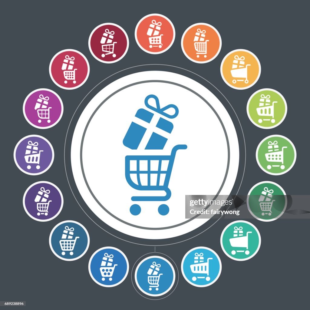 Shopping Cart and Presents icons