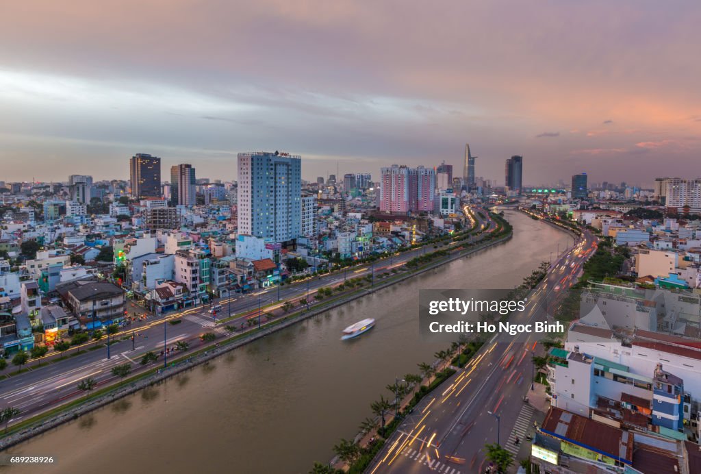 Ho Chi Minh City Skyline at night