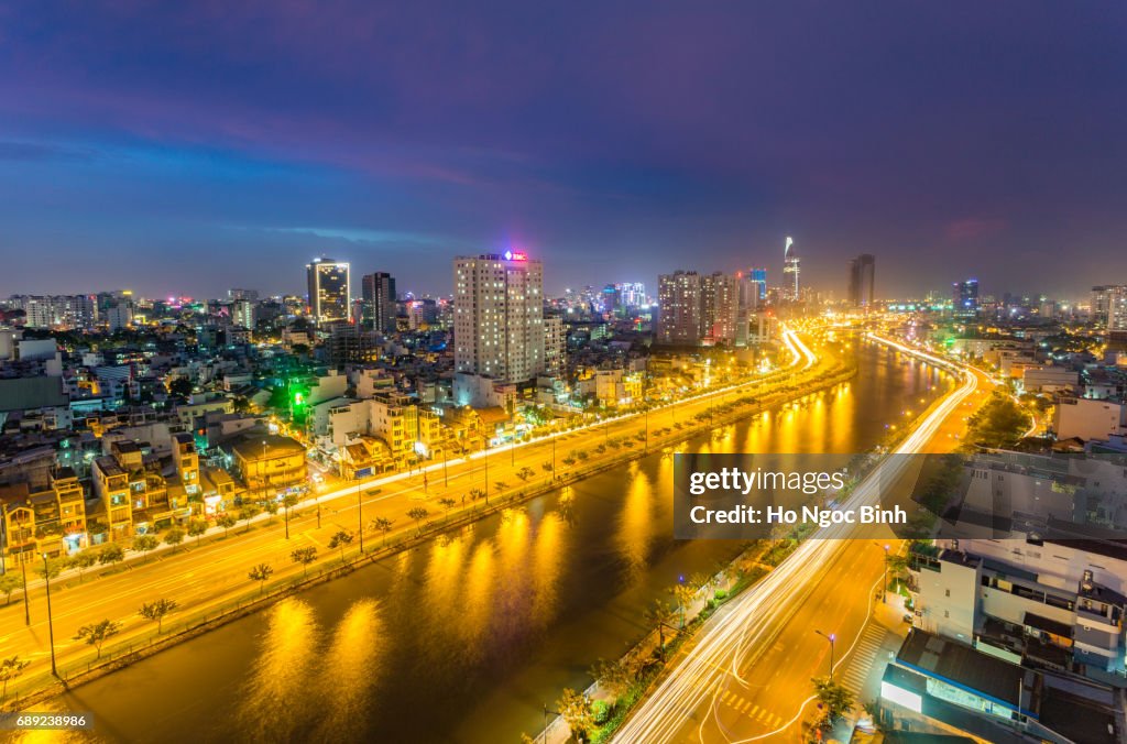 Ho Chi Minh City Skyline at night