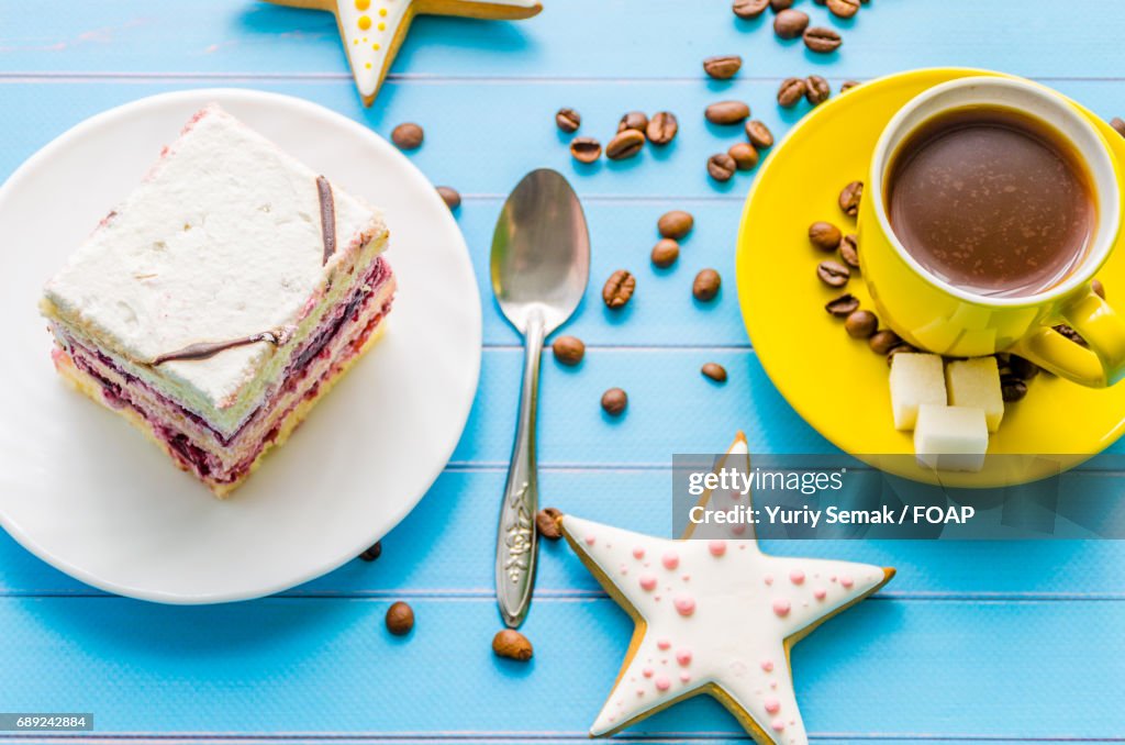 Still life with sweets and coffee