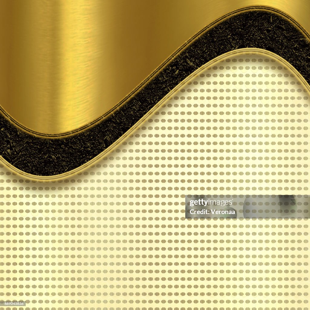 Black, golden and beige background with curved lines and ellipse shapes