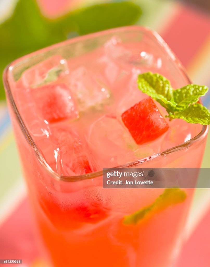 Watermelon mojito cocktail