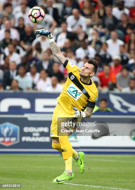 Goalkeeper of Angers Alexandre Letellier during the French Cup final between Paris Saint-Germain and SCO Angers at Stade de France on May 27, 2017 in...