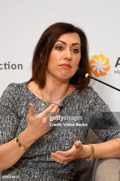 President and Executive Director, SEED Foundation Sherri Kraham Talabany during The Migration: From Crisis to Integration session at the Aurora...