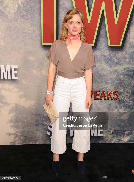 Actress Jane Levy attends the premiere of "Twin Peaks" at Ace Hotel on May 19, 2017 in Los Angeles, California.