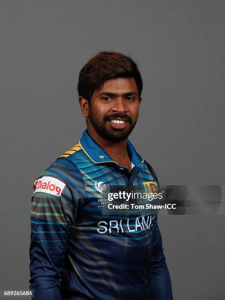 Niroshan Dickwella of Sri Lanka poses for a picture during the Sri Lanka Portrait Session for the ICC Champions Trophy at Grand Hyatt on May 27, 2017...