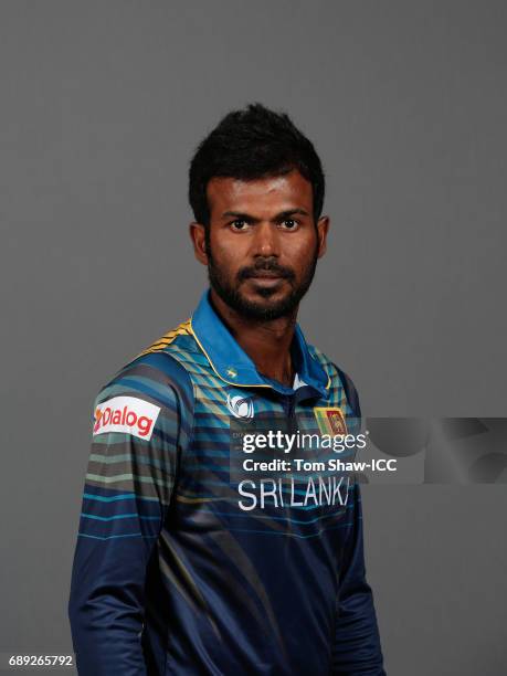 Upul Tharanga of Sri Lanka poses for a picture during the Sri Lanka Portrait Session for the ICC Champions Trophy at Grand Hyatt on May 27, 2017 in...