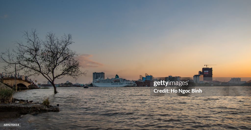 Beautiful Sunset over Saigon - the biggest city in Vietnam