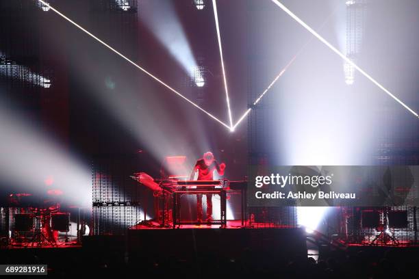 Jean-Michel Jarre Performs At Microsoft Theater at Microsoft Theater on May 27, 2017 in Los Angeles, California.