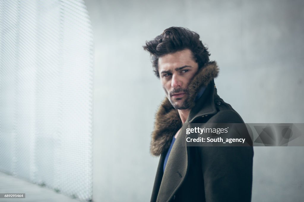Man in winter coat