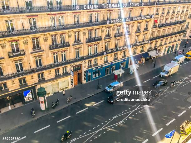 avenue de l'opera from above, paris - avenue de l'opera stock pictures, royalty-free photos & images