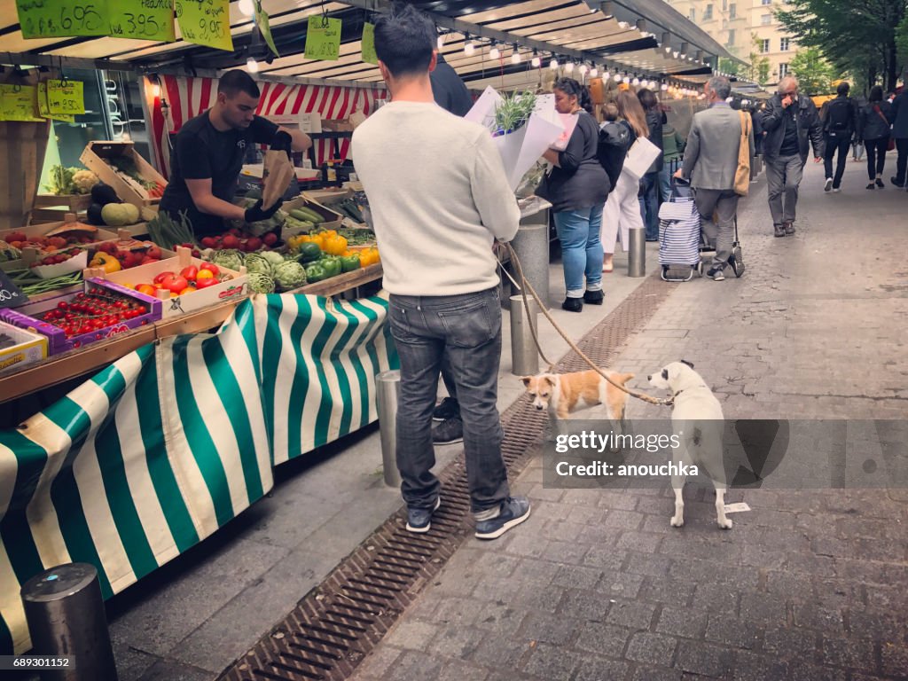 Place du Marché-Saint-Honoré, Saint-Honoré, outdoors food market, Paris, France