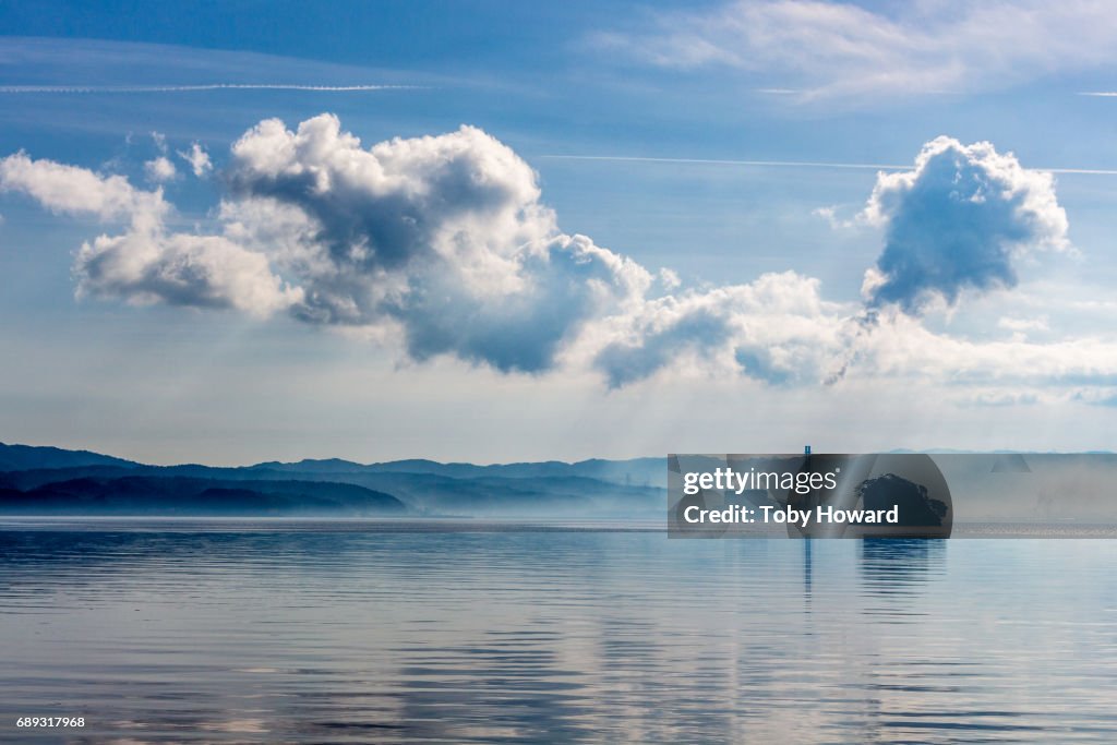 Wakura Onsen, Japan, clouds and sea