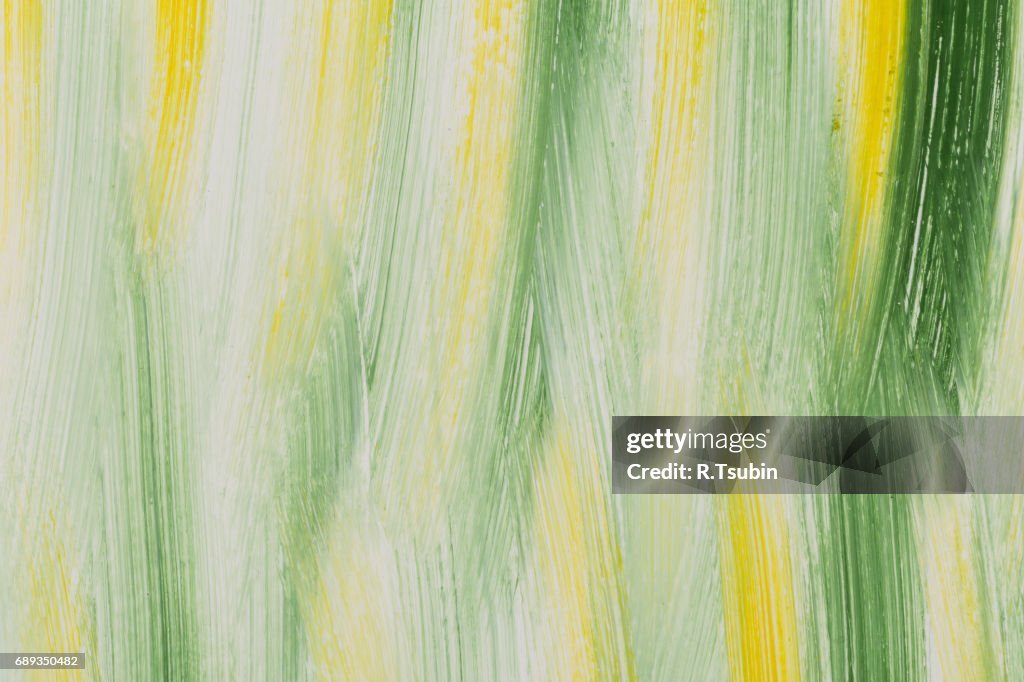 Green and Yellow Brush Strokes