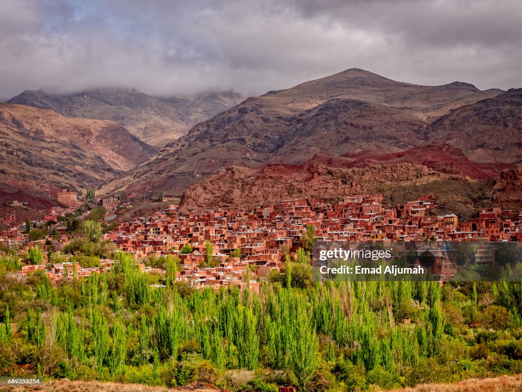 Panoramic view of the Abyaneh Village, Iran - 28 April 2017