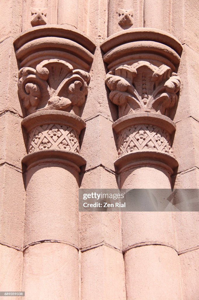 Column detail on Trinity Episcopal Church in Buffalo, New York