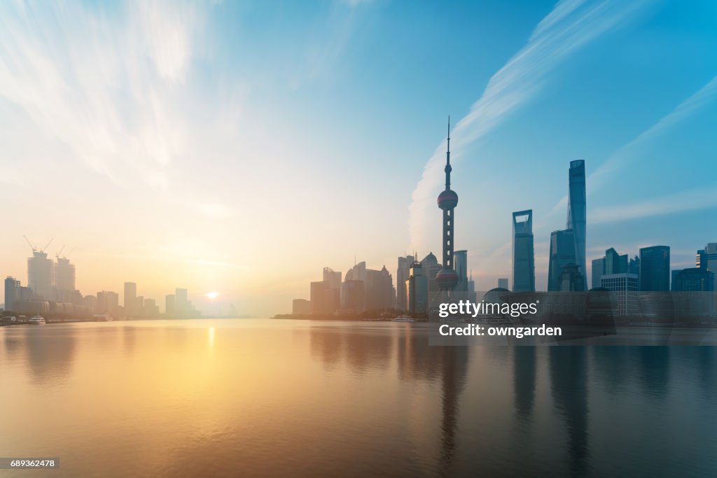 Shanghai Skyline at sunrise