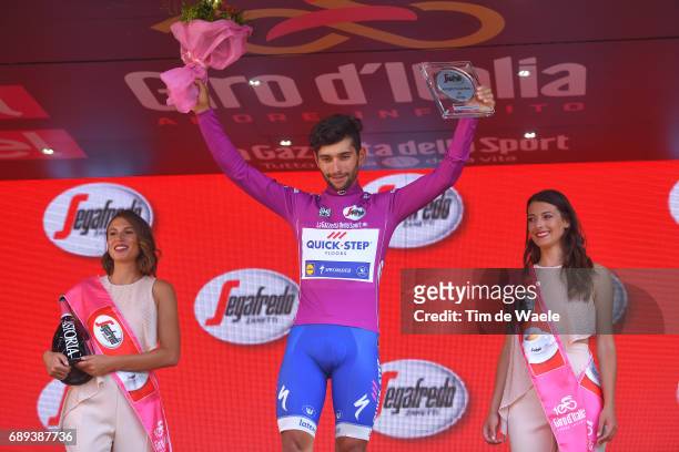 100th Tour of Italy 2017 / Stage 21 Podium / Fernando GAVIRIA Purple Points Jersey Celebration / Monza-Autrodromo Nazionale - Milano-Duomo /...