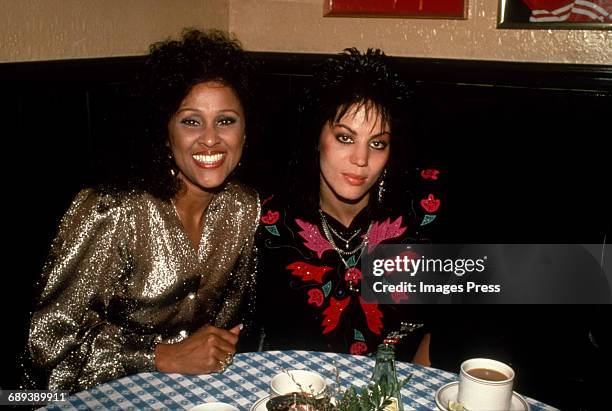 Darlene Love and Joan Jett circa 1985 in New York City.