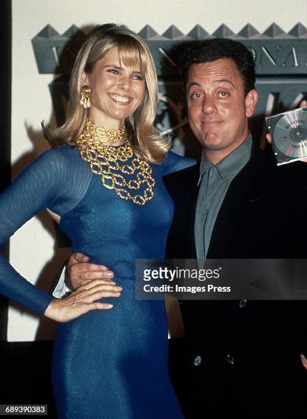 Christie Brinkley and Billy Joel attend the 2nd Annual International Rock Awards circa 1990 in New York City.