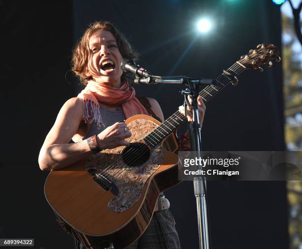 Ani DiFranco performs during the 2017 BottleRock Napa Valley Festival on May 27, 2017 in Napa, California.