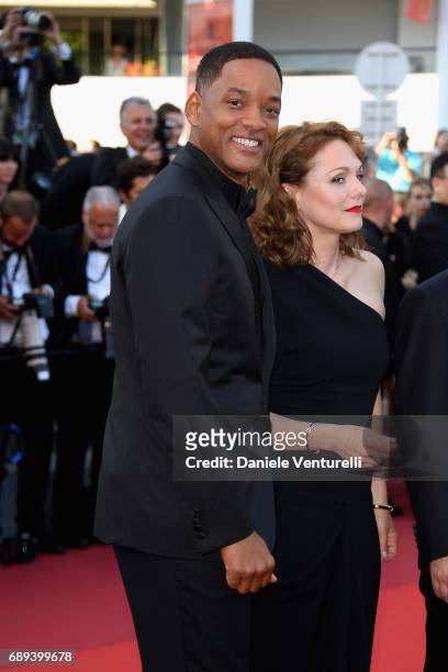 Jury members Will Smith and Maren Ade attend the Closing Ceremony during the 70th annual Cannes Film Festival at Palais des Festivals on May 28, 2017...