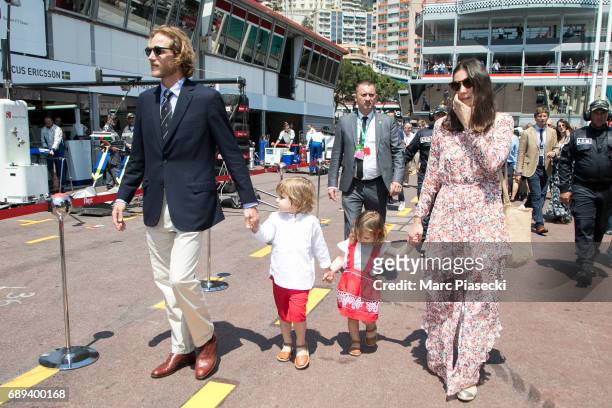 Andrea Casiraghi, Alexandre Andrea Stefano Casiraghi, India Casiraghi and Tatiana Santo Domingo attend the Monaco Formula 1 Grand Prix at the Monaco...