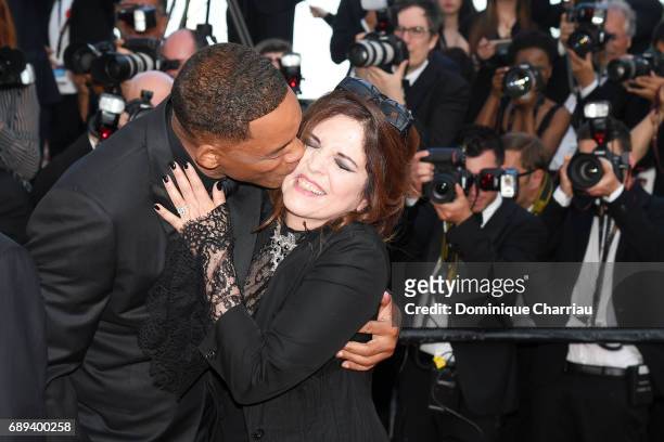 Jury members Will Smith and Agnes Jaoui attend the Closing Ceremony during the 70th annual Cannes Film Festival at Palais des Festivals on May 28,...