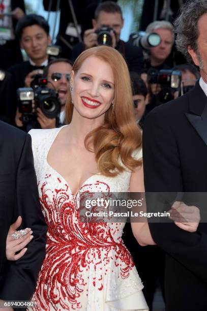 Jessica Chastain attends the Closing Ceremony of the 70th annual Cannes Film Festival at Palais des Festivals on May 28, 2017 in Cannes, France.