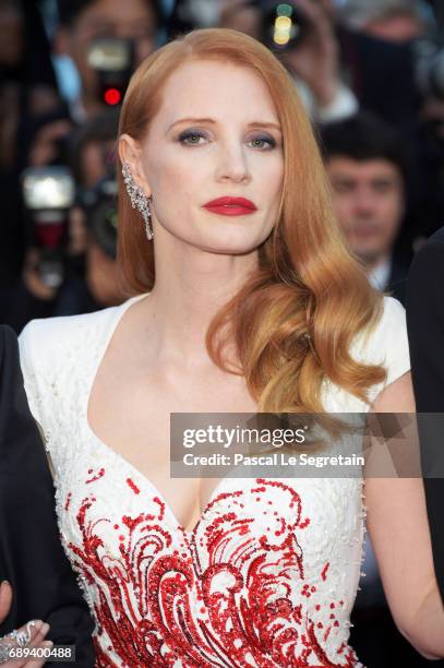 Jessica Chastain attends the Closing Ceremony of the 70th annual Cannes Film Festival at Palais des Festivals on May 28, 2017 in Cannes, France.