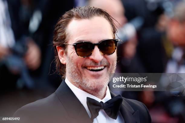 Joaquin Pheonix attends the Closing Ceremony of the 70th annual Cannes Film Festival at Palais des Festivals on May 28, 2017 in Cannes, France.