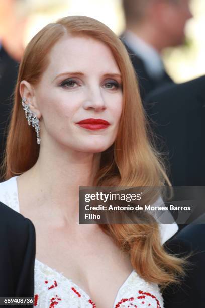 Jessica Chastain attends the Closing Ceremony during the 70th annual Cannes Film Festival at Palais des Festivals on May 28, 2017 in Cannes, France.