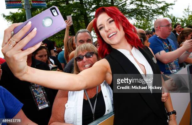 Sharna Burgess appears at the Indy 500 at Indianapolis Motor Speedway on May 28, 2017 in Indianapolis, Indiana.