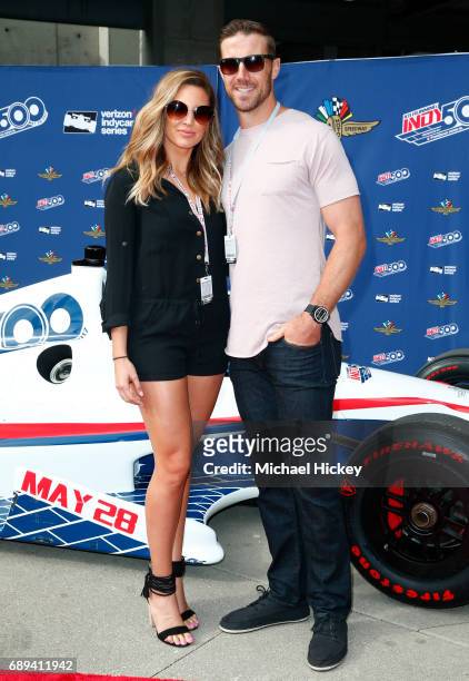 Alex Smith appears at the Indy 500 at the Indianapolis Motor Speedway on May 28, 2017 in Indianapolis, Indiana.