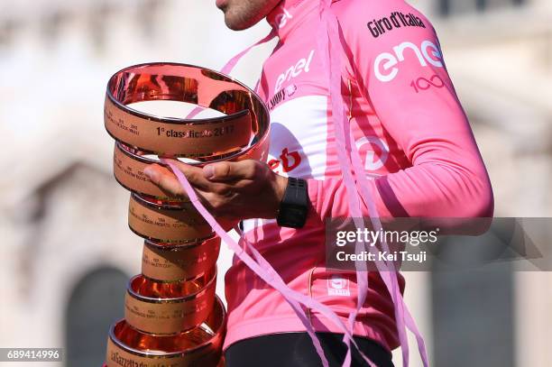 100th Tour of Italy 2017 / Stage 21 Podium / Illustration / Tom DUMOULIN Pink Leader Jersey/ Celebration / Trophy/ Monza-Autrodromo Nazionale -...