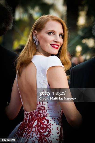 Jessica Chastain attends the Closing Ceremony of the 70th annual Cannes Film Festival at Palais des Festivals on May 28, 2017 in Cannes, France.